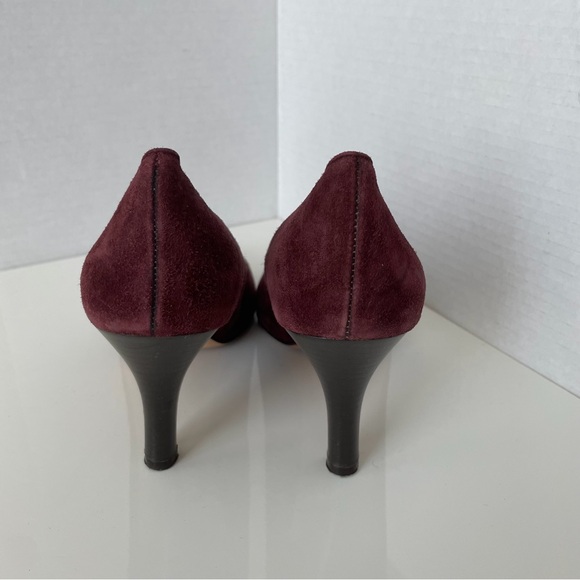Elegant Burgundy Suede Heels